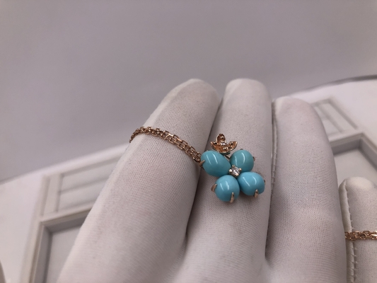 Brand jewelry necklace 18K Gold real Diamond