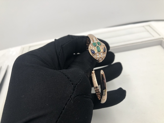  brand  jewelry  snake  bracelet in 18 kt pink gold with diamonds Also available  white and yellow gold（1）