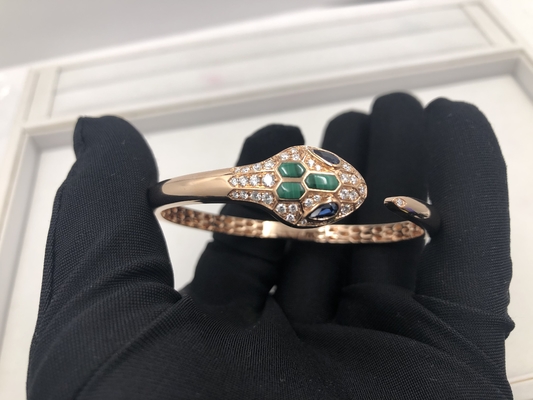  brand  jewelry  snake  bracelet in 18 kt pink gold with diamonds Also available  white and yellow gold（1）