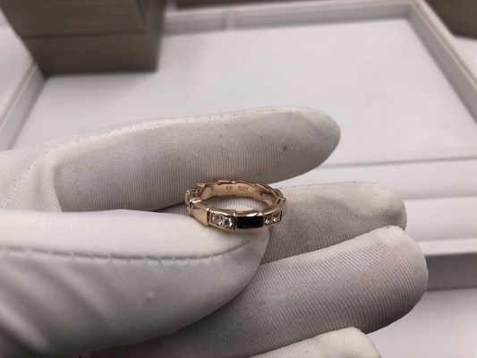  diamonds of snake ring 18kt  gold  with white gold or yellow gold