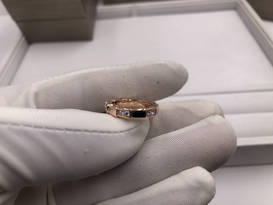  diamonds of snake ring 18kt  gold  with white gold or yellow gold