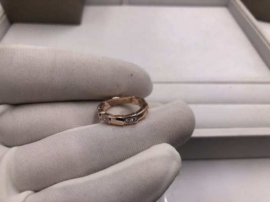  diamonds of snake ring 18kt  gold  with white gold or yellow gold