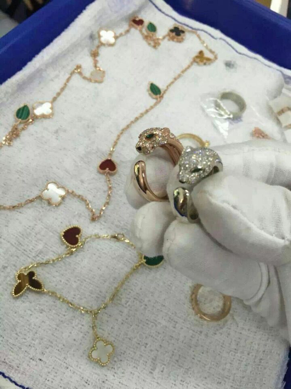 Exactly same as original Alhambra long necklace 10 motifs 18K rose gold