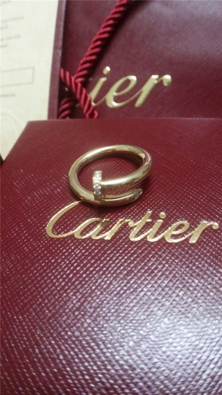 18K gold  Panthère de bracelet  juste un clou ring with Diamond
