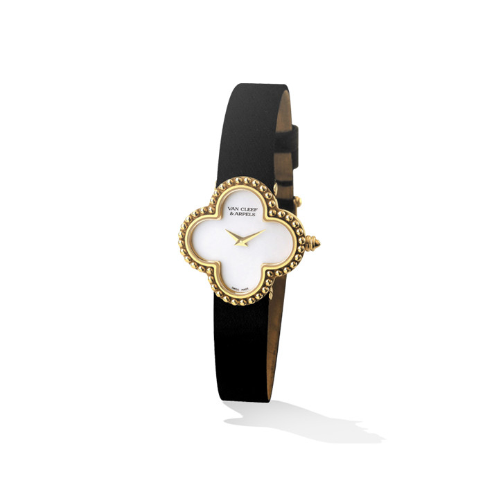 Shenzhen Jeweler VCA Alhambra Vintage Watch small model white mother-of-pearl dial