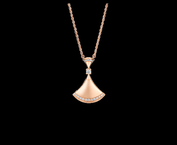  DIVAS’ DREAM necklace in 18 kt pink gold with pavé diamonds. Ref. 350063 CL856961