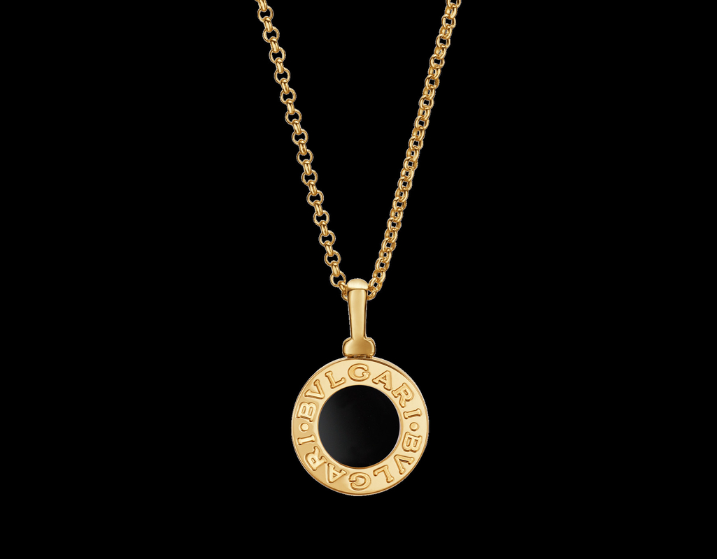   necklace with 18 kt yellow gold with onyx from Jsely jewelry factory