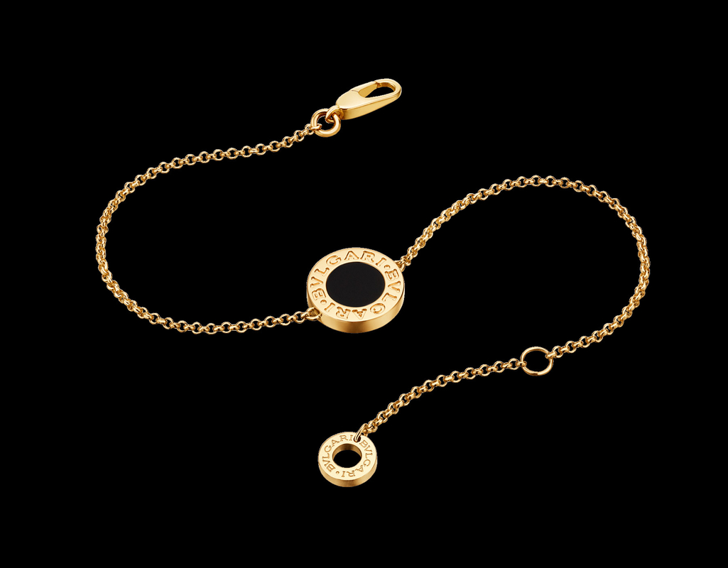   bracelet in 18 kt yellow gold with onyx   BR857215