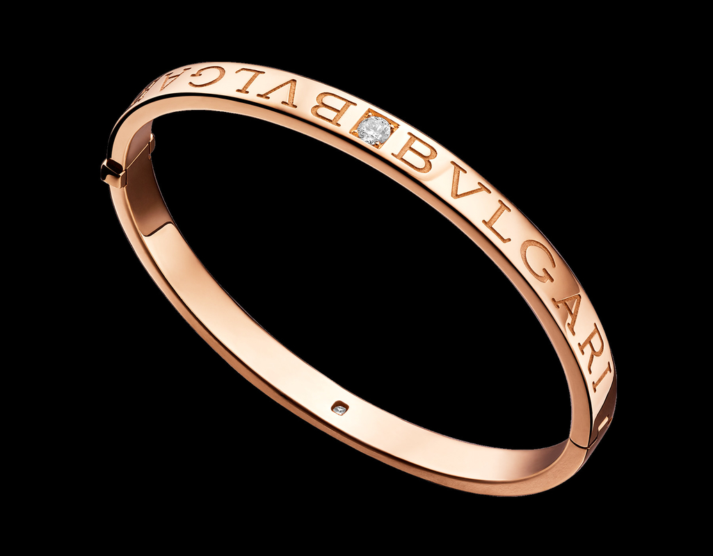   bracelet in 18 kt pink gold with diamonds Also available in white and yellow gold