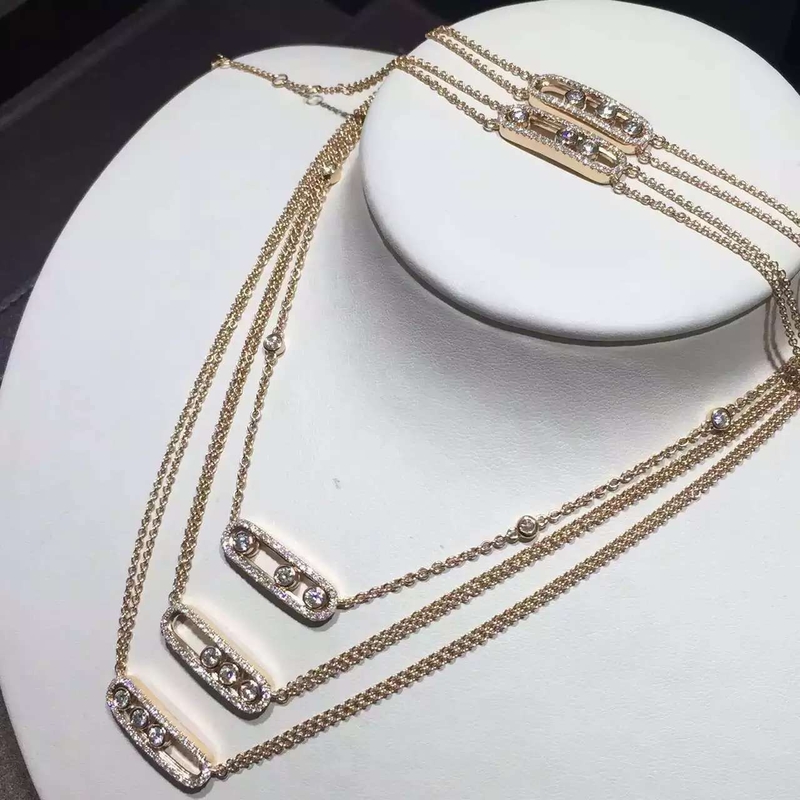  move diamond necklace in yellow gold paris fine jewelry worldwide shipping