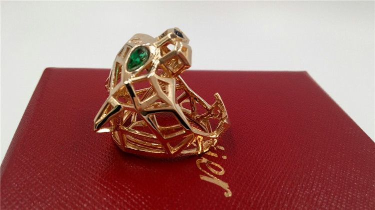 Car Tier PanthèRe De Car Tier Ring In 18K Yellow Gold Tsavorite Garnets Onyx N4722500
