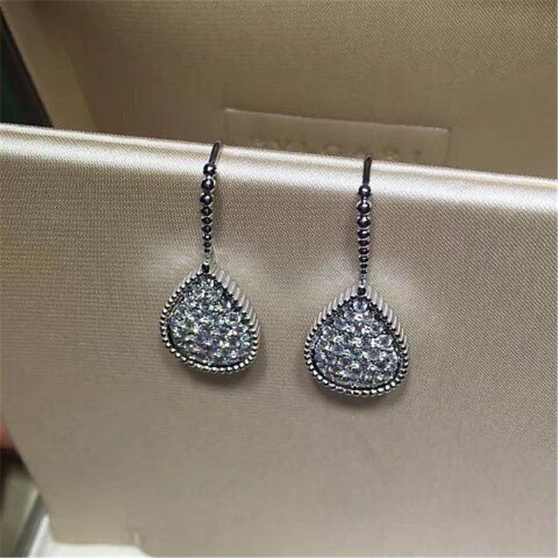   full diamond earrings  18kt  gold  with yellow gold or white gold
