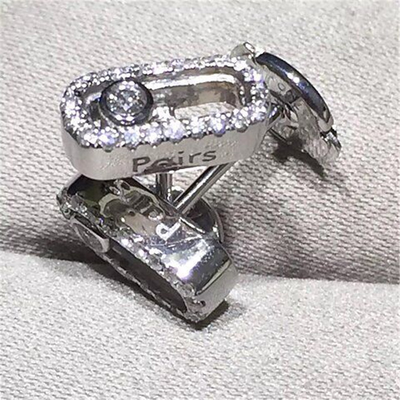   full diamonds earring  18kt  gold   with yellow gold or white gold
