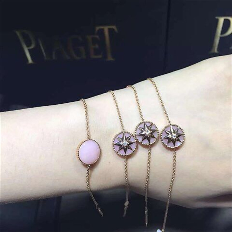  diamonds of star disk bracelet  18kt gold  with yellow gold or white gold