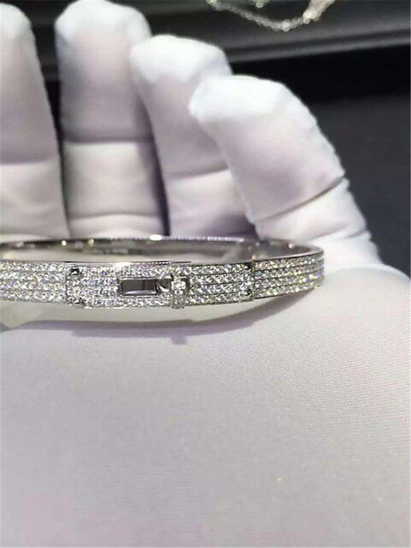  full diamonds of kelly  bracelet 18kt gold  with white gold or yellow gold