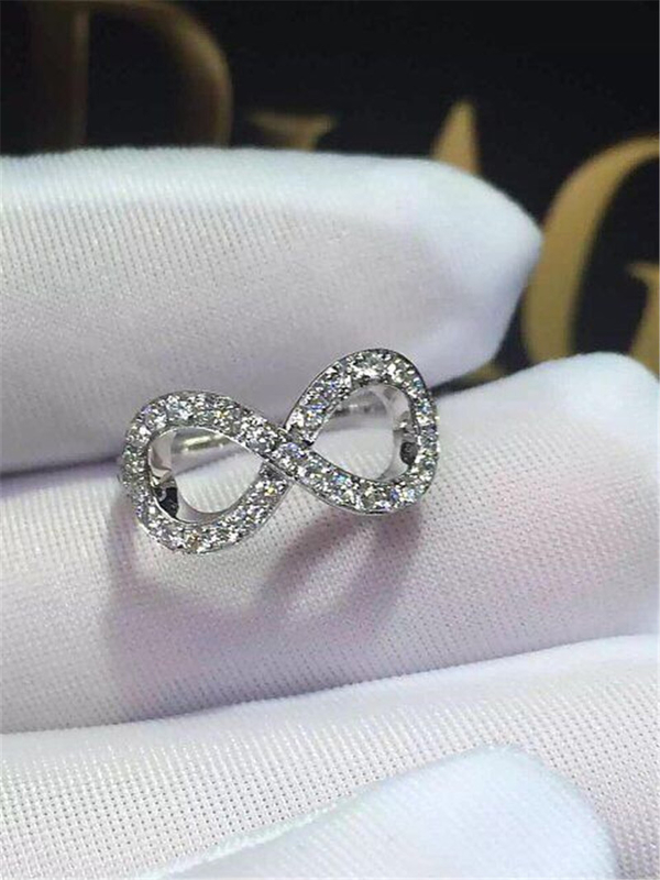   full diamonds of bowknot ring 18kt gold  with yellow gold or white gold or pink gold