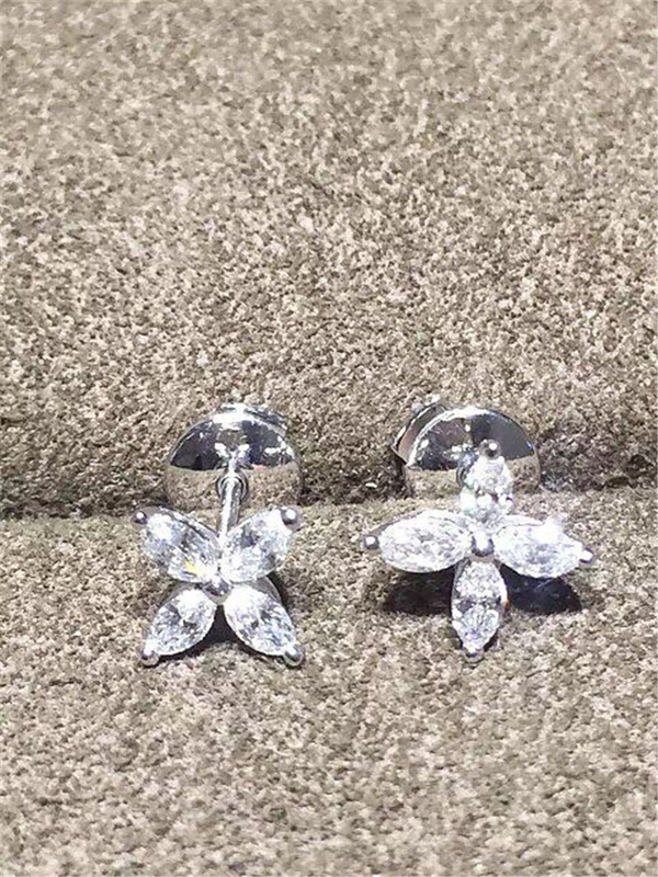   full  diamonds earring 18kt  gold  with white gold or yellow gold or pink gold