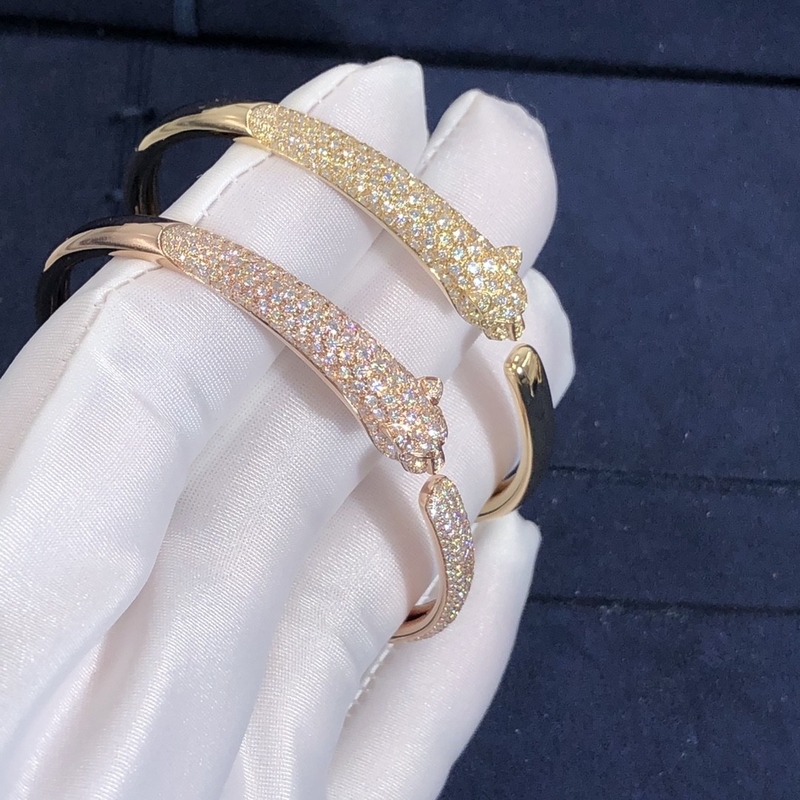 Car Tier 18k Yellow/White/Rose Gold VS/VVS Diamonds PanthèRe De Car Tier Bracelet