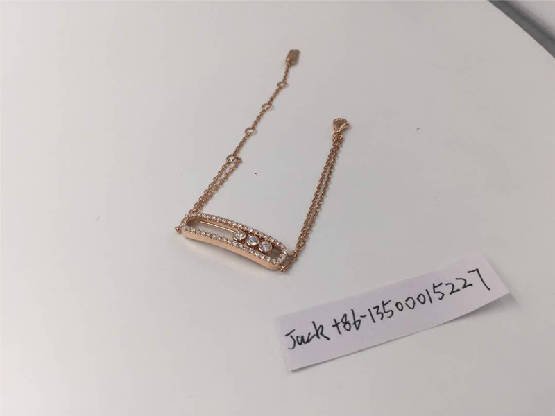  3 diamonds necklace 18kt  gold  with yellow gold or white gold or  pink gold