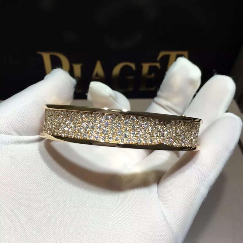  brand  jewelry  full  diamonds bracelet in 18 kt pink gold  Also available in white and yellow gold